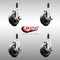 Service Caster 5 Inch 316SS Soft Rubber Swivel 3/4 Inch Expanding Stem Caster Set Brake SCC SCC-SS316EX20S514-SRS-TLB-34-4 - alternate 2